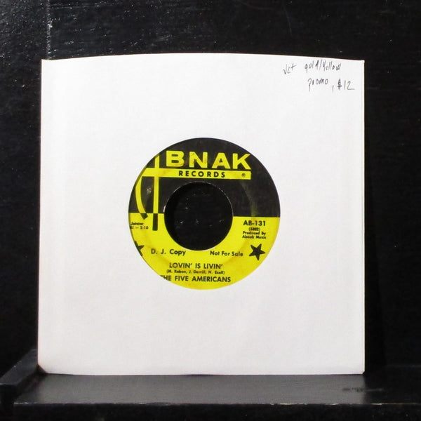 The Five Americans - Lovin' Is Livin' / Con Man 7" VG+ Promo Vinyl 45 AB-131 - Shuga Records