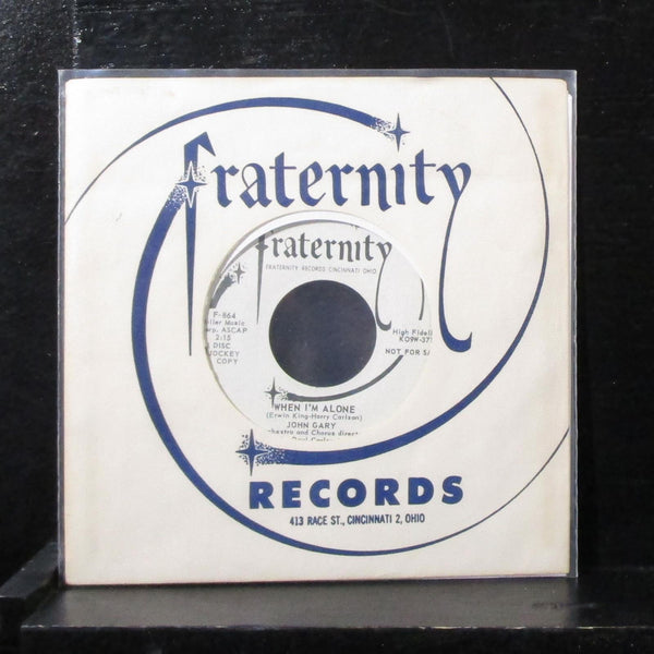 John Gary - When I'm Alone 7" VG+ Promo Vinyl 45 F-864 USA 1959 - Shuga Records