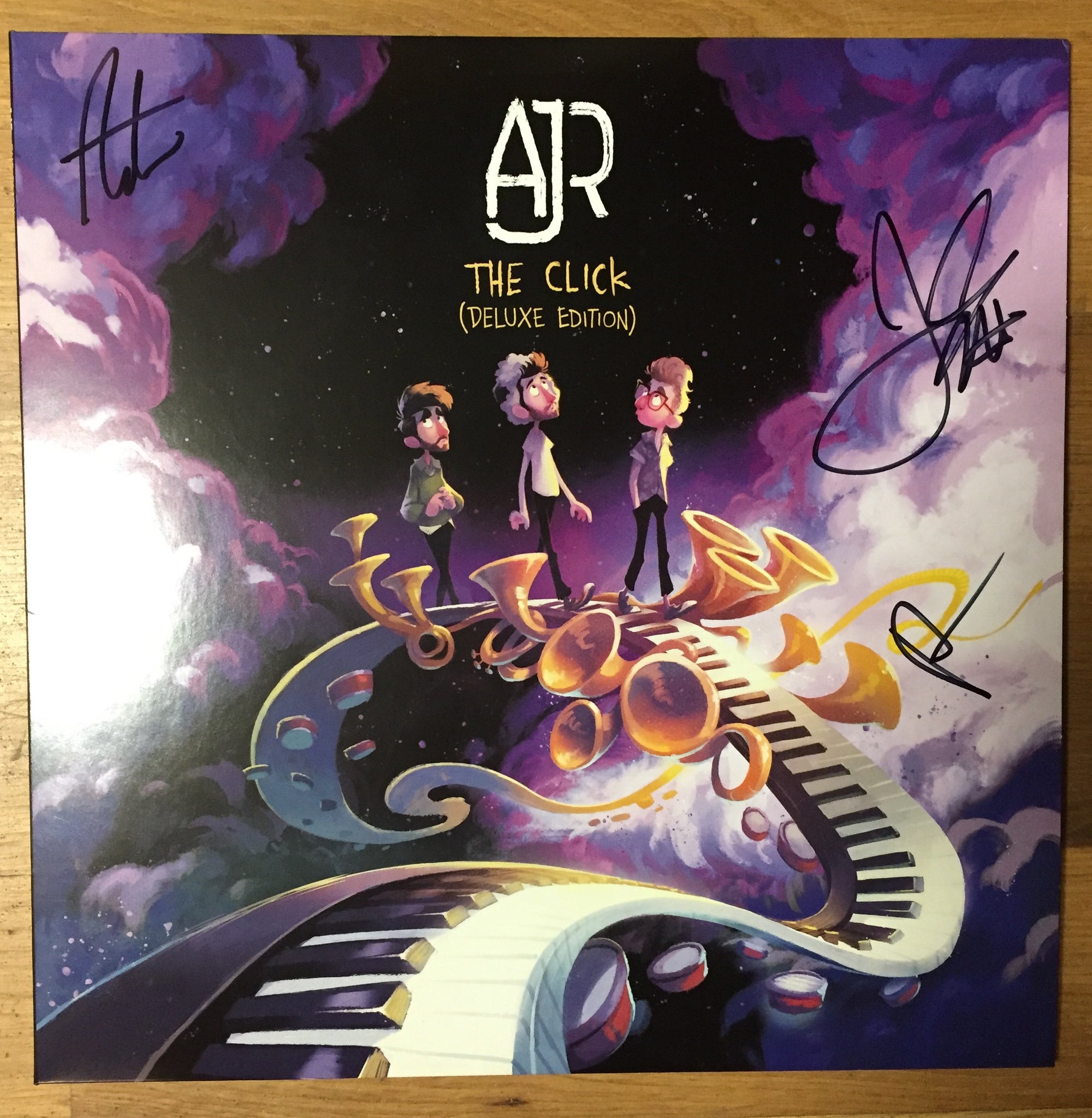 AJR - The Click (Autographed by Band!) - New Vinyl Lp 2018 BMG Deluxe Edition with Bonus 7" Single - Electro Pop