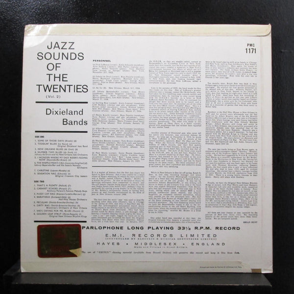 Various - Dixieland Bands Jazz Sounds Of The Twenties Vol. 2 LP VG+ PMC 1171 UK - Shuga Records