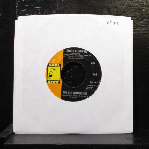 5th Dimension - Sweet Blindness / Bobbie's Blues 7" VG+ Vinyl 45 Soul City 768 - Shuga Records