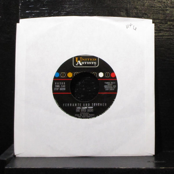 Ferrante & Teicher - Love Theme From One Eyed Jacks 7" VG+ Vinyl 45 UA 300 1961 - Shuga Records