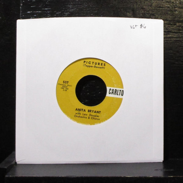 Anita Bryant - Wonderland By Night / Pictures 7" VG+ Vinyl 45 Carlton 537 USA - Shuga Records