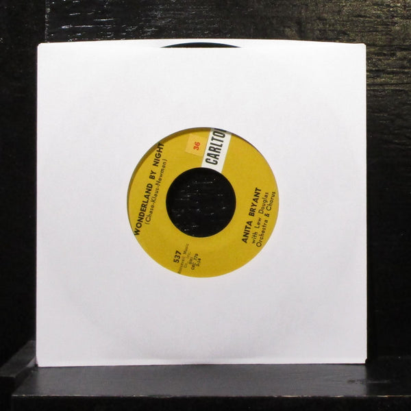 Anita Bryant - Wonderland By Night / Pictures 7" VG+ Vinyl 45 Carlton 537 USA - Shuga Records
