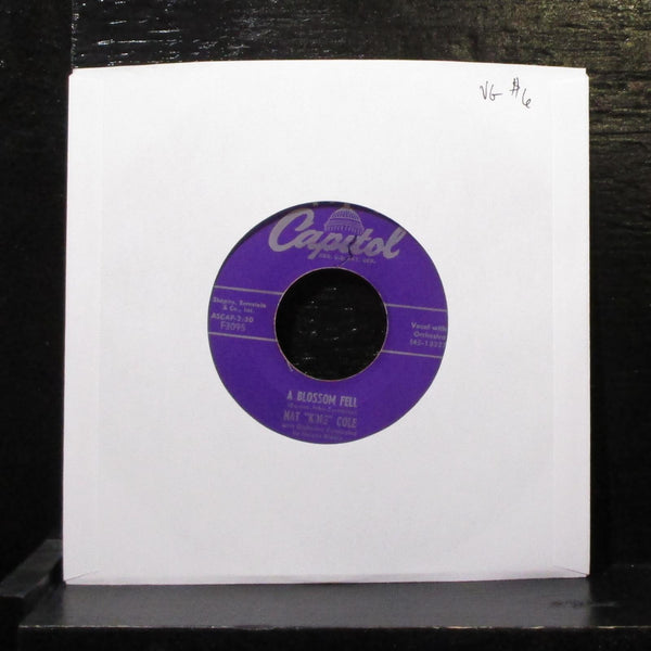 Nat King Cole - A Blossom Fell / If I May 7" VG Vinyl 45 Capitol F3095 USA 1955 - Shuga Records