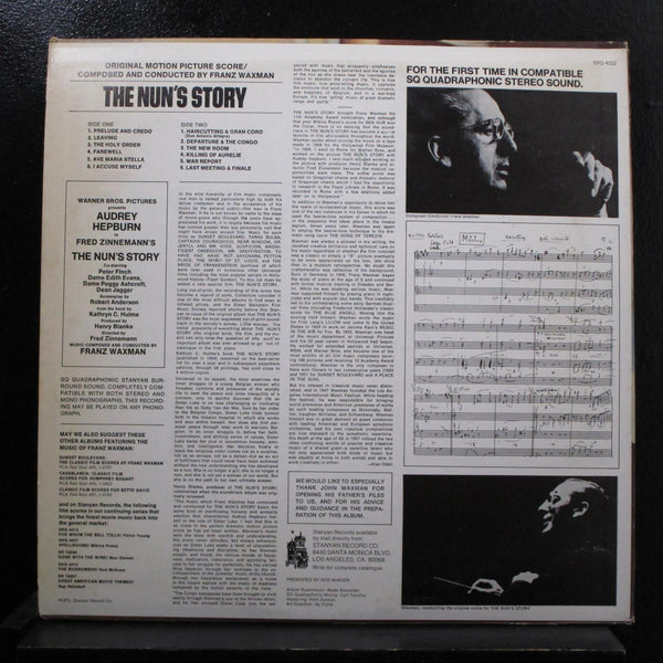 Franz Waxman - The Nun's Story (Original Score) LP Mint- SRQ-4022 Quadraphonic - Shuga Records