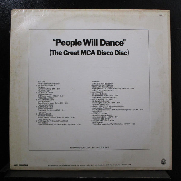 Various - People Will Dance LP Mint- 1930 MCA White Promo 1975 Vinyl Record - Shuga Records