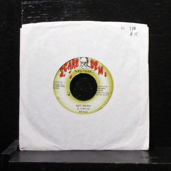 African / Chris Merdith - Get Mean / Bomb Threat (Version) 7" VG Vinyl 45 - Shuga Records