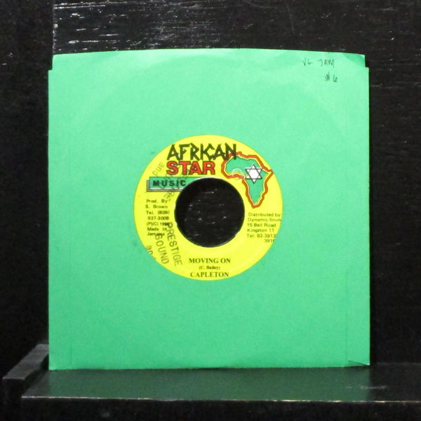 Capleton - Moving On 7" VG Vinyl 45 African Star Music Jamaica 1998 - Shuga Records