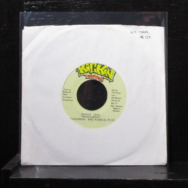 Wenchmen & Radical Plus - Sinner Man 7" VG+ Vinyl 45 Kickin Productions Jamaica - Shuga Records