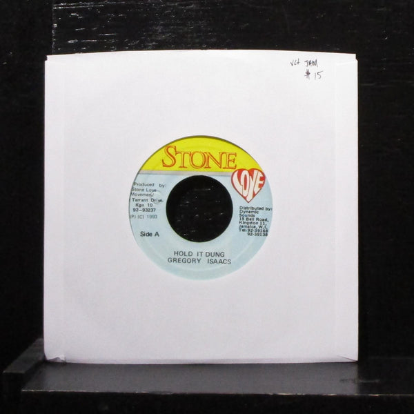 Gregory Isaacs - Hold It Dung 7" VG+ Vinyl 45 Stone Love Music Jamaica 1993 - Shuga Records