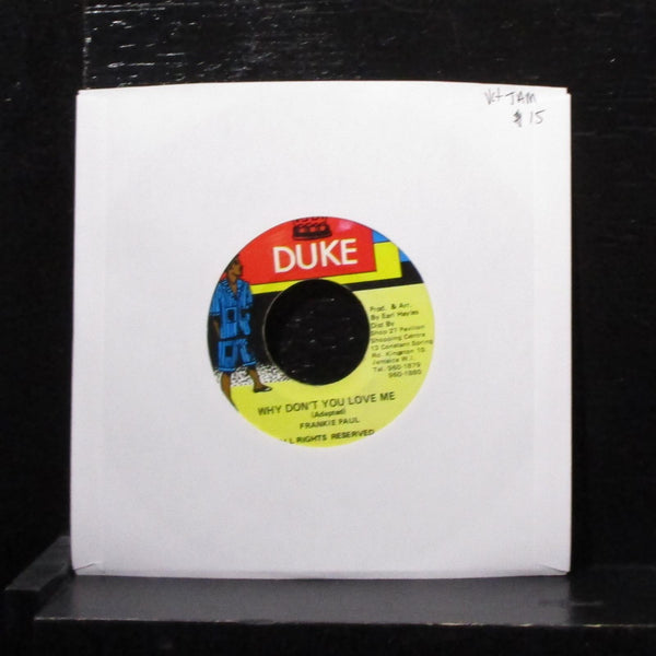 Frankie Paul - Why Don't You Love Me 7" VG+ Vinyl 45 Duke Records Jamaica 1995 - Shuga Records