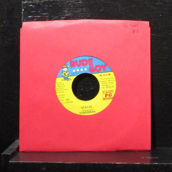 Powerman - Statue 7" VG Vinyl 45 Rude Boy Jamaica - Shuga Records