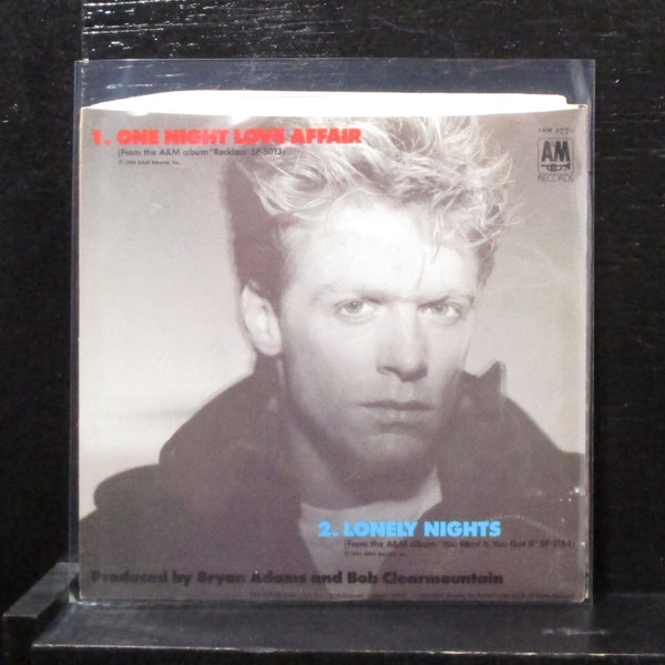 Bryan Adams - One Night Affair 7" Mint- Vinyl 45 A&M AM-2770 USA 1985 - Shuga Records