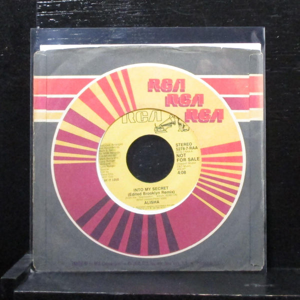Alisha - Into My Secret 7" Minto Promo Vinyl 45 RCA 5278-7-RAA USA 1987 - Shuga Records