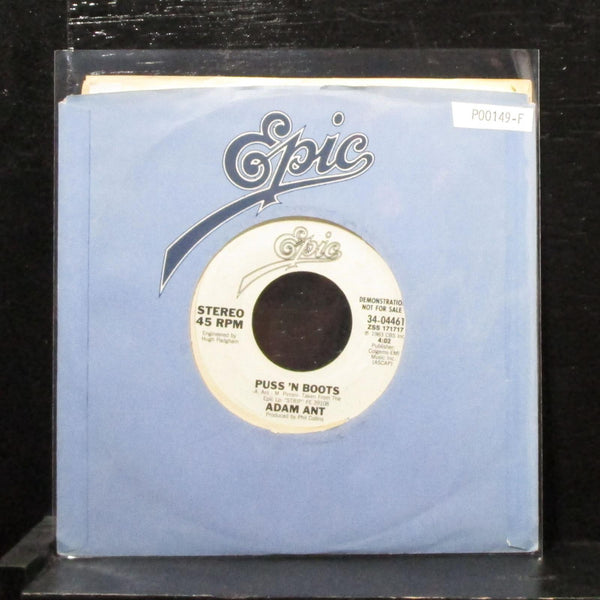 Adam Ant - Puss 'N Boots 7" Mint- Promo Vinyl 45 Epic 34-04461 USA 1983 - Shuga Records
