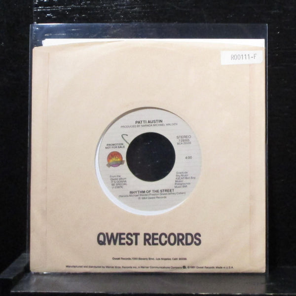 Pattie Austin - Rhythm Of The Street 7" Mint- Promo Vinyl 45 Qwest 7-29305 USA - Shuga Records