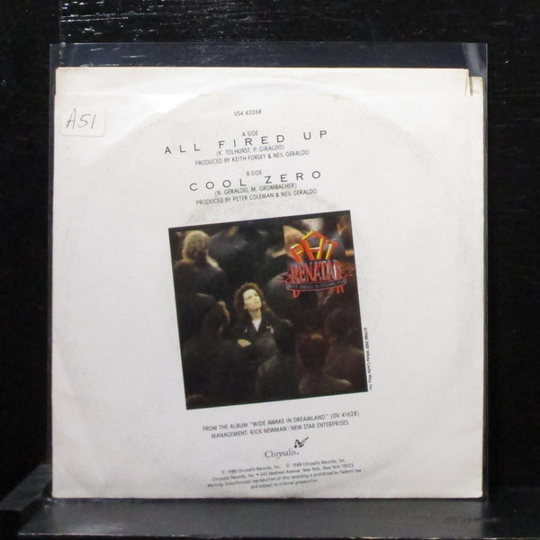 Pat Benatar - All Fired Up / Cool Zero 7" Mint- Vinyl Chrysalis 45 VS4 43268 USA - Shuga Records