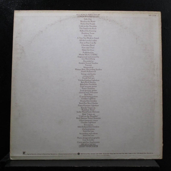 Gordon Lightfoot - Cold On The Shoulder LP VG+ MS 2206 USA 1975 Vinyl Record - Shuga Records