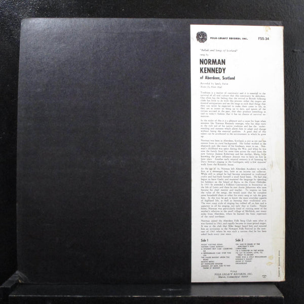 Norman Kennedy - Ballads & Songs Of Scotland LP VG+ FSS-34 Vinyl Record w/Book - Shuga Records