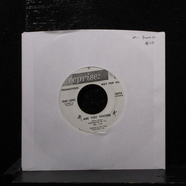 Trini Lopez - Are You Sincere 7" Mint- Promo Vinyl 45 Reprise 0376 USA 1965 - Shuga Records