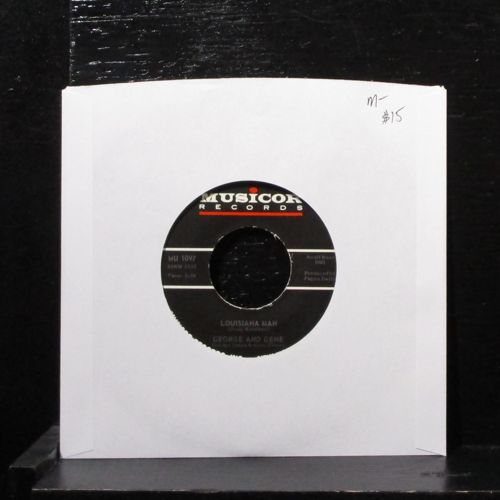 George And Gene - Louisiana Man / I'm A Fool To Care 7" Mint- Vinyl 45 MU 1097 - Shuga Records