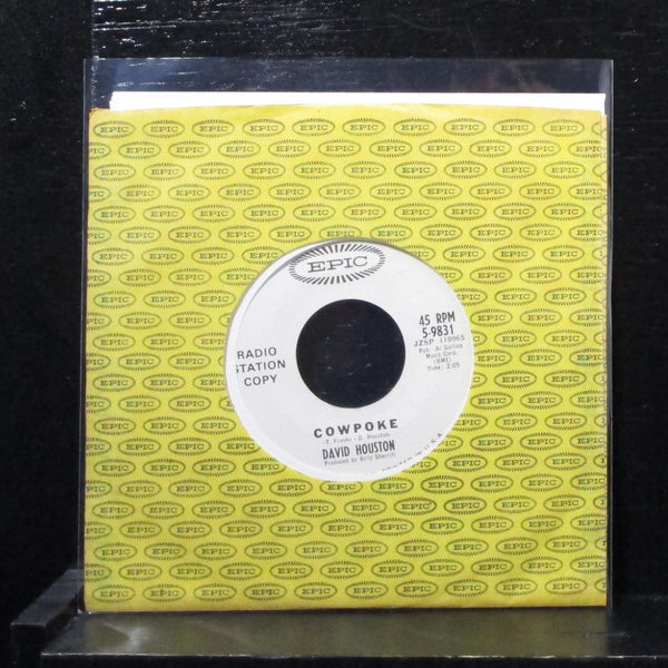 David Houston - Cowpoke / Livin In A House.. 7" Mint- Promo Vinyl 45 5-9831 USA - Shuga Records