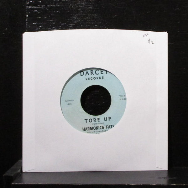 Harmonica Fats - Tore Up / I Get So Tired 7" VG+ Vinyl 45 Darcey 5000 USA 1962 - Shuga Records