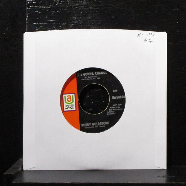 Bobby Goldsboro - It's Gonna Change 7" Mint- Vinyl 45 UA50696 USA 1970 - Shuga Records
