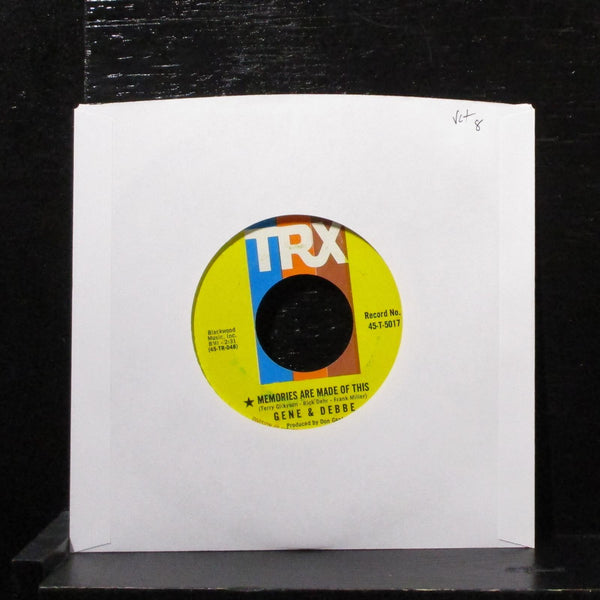 Gene & Debbe - Memories Are Made Of This 7" VG+ Vinyl 45 TRX 45-T-5017 USA - Shuga Records