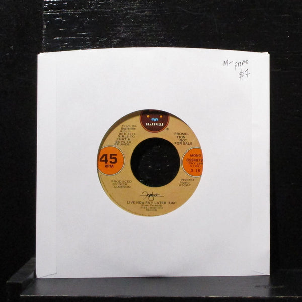 Foghat - Live Now Pay Later 7" Mint- Promo Vinyl 45 Bearsville BSS49792 USA 1981 - Shuga Records