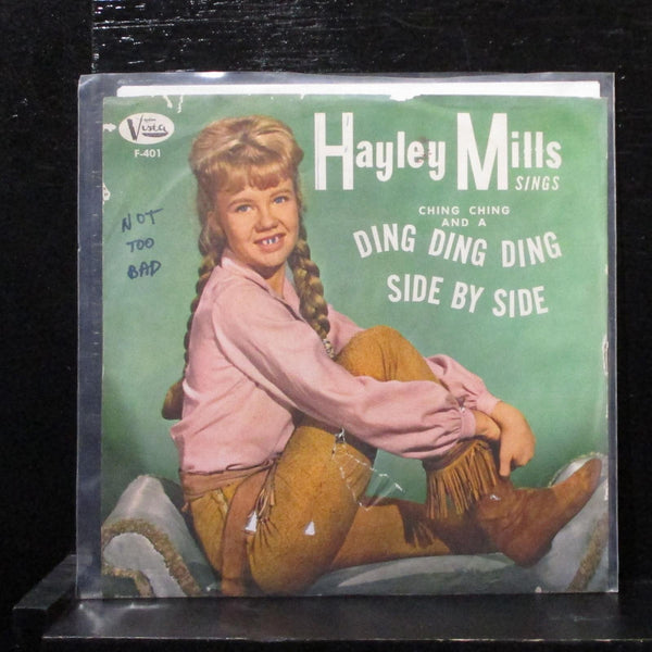 Hayley Mills - Ching-Ching & Ding Ding Ding / Side By Side 7" VG+ Vinyl 45 F-401 - Shuga Records