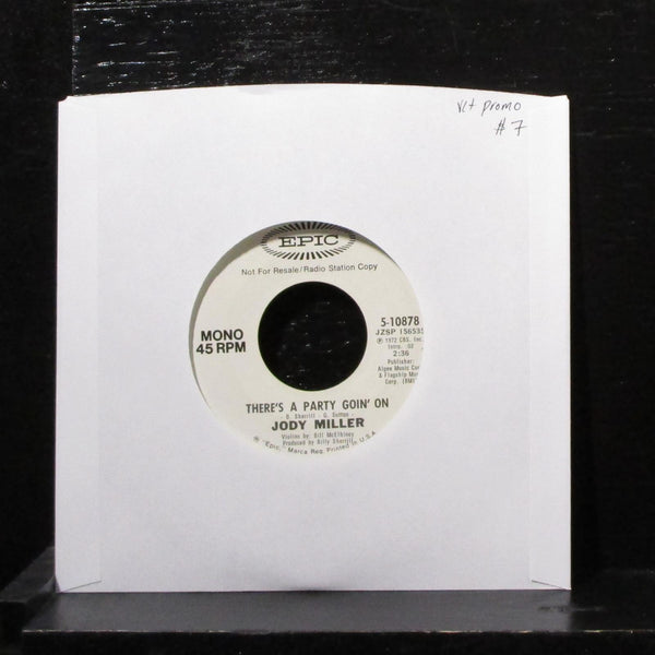Jody Miller - There's A Party Goin' On 7" VG+ Promo Vinyl 45 Epic 5-10878 USA - Shuga Records