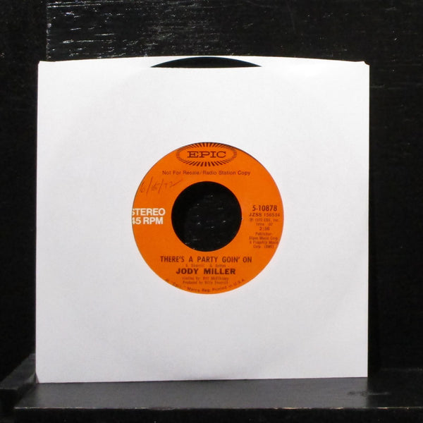 Jody Miller - There's A Party Goin' On 7" VG+ Promo Vinyl 45 Epic 5-10878 USA - Shuga Records