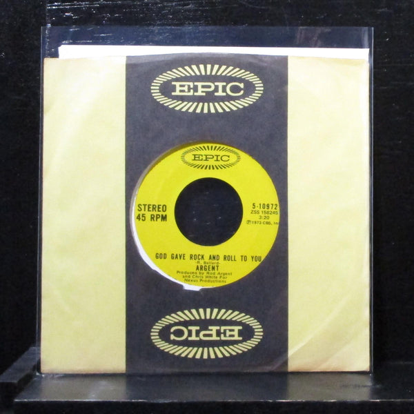 Argent - God Gave Rock And Roll To You 7" VG+ Vinyl 45 Epic 5-10972 USA 1973 - Shuga Records