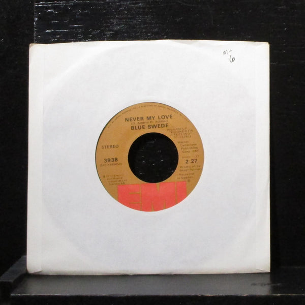 Blue Swede - Never My Love / Pinewood Rally 7" Mint- Vinyl 45 EMI 3938 USA 1973 - Shuga Records