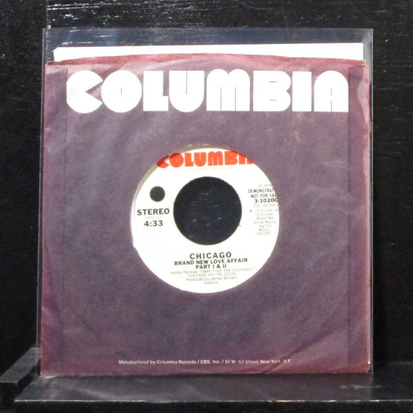Chicago - Brand New Love Affair 7" VG+ Promo Vinyl 45 Columbia 3-10200 USA - Shuga Records