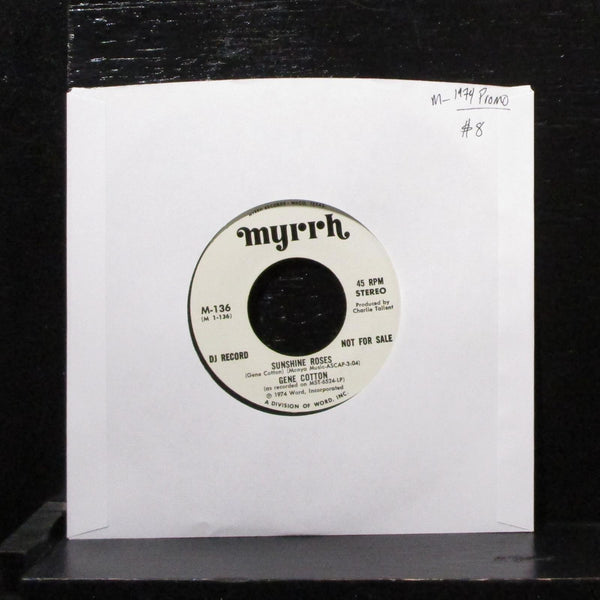 Gene Cotton - Sunshine Roses 7" Mint- Promo Vinyl 45 M-136 USA 1974 - Shuga Records