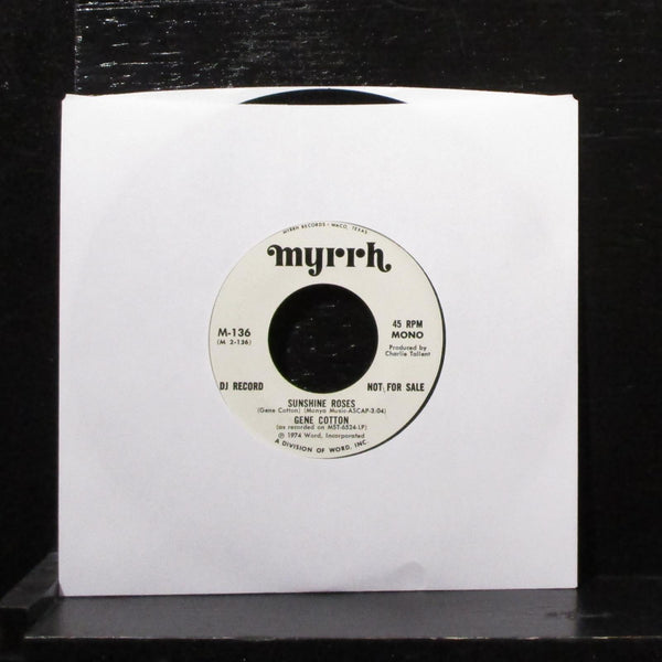 Gene Cotton - Sunshine Roses 7" Mint- Promo Vinyl 45 M-136 USA 1974 - Shuga Records