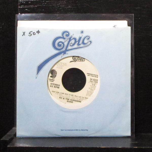 KC & Sunshine Band - Don't Run 7" Mint- Promo Vinyl 45 Epic 34-03556 USA 1982 - Shuga Records