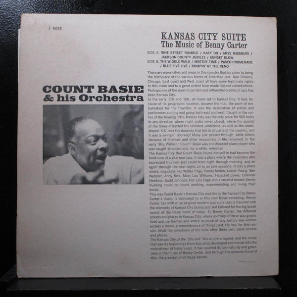 Count Basie - Kansas City Suite - The Music Of Benny Carter LP VG+ F-9032 Mono - Shuga Records