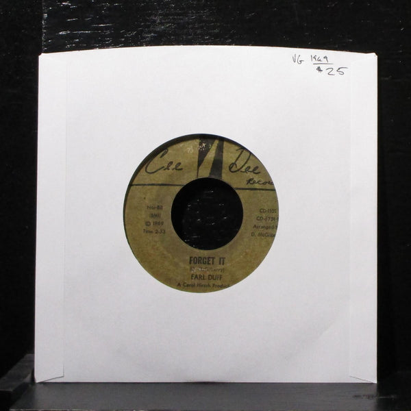 Earl Duff - Forget It / This Little Girl Of Mine 7" VG Vinyl 45 CD-1101 USA 1969 - Shuga Records