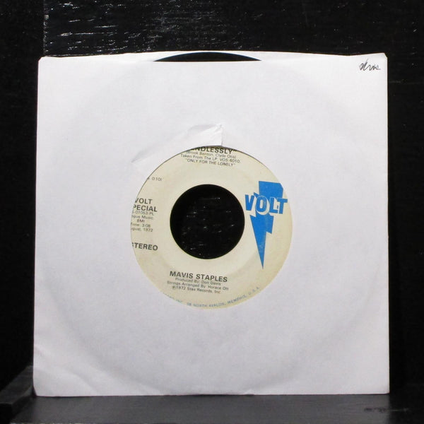 Mavis Staples - Endlessly 7" VG Promo Vinyl 45 Volt VOA-4086 USA 1972 - Shuga Records