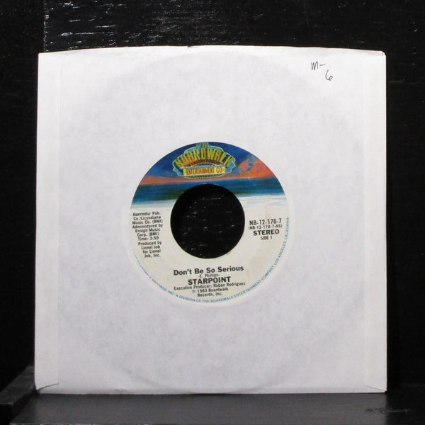 Starpoint - Don't Be So Serious / Let Go 7" Mint- Vinyl 45 NB-12-178-7 USA 1983 - Shuga Records