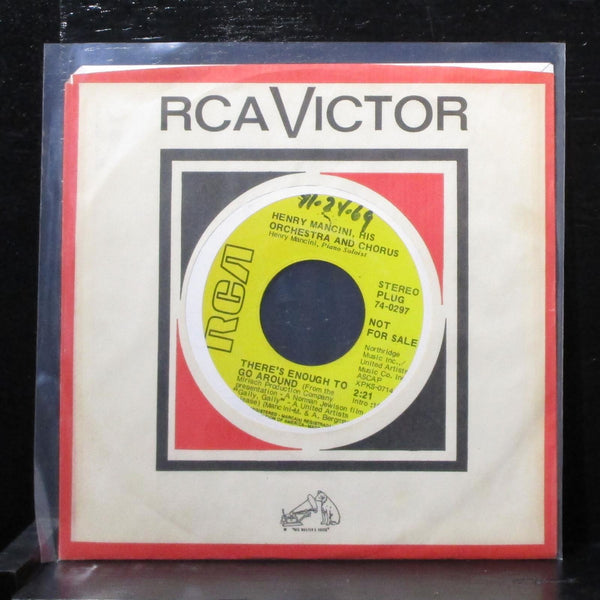 Henry Mancini - There's Enough To Go Around 7" VC+ Promo Vinyl 45 RCA 74-0297 - Shuga Records