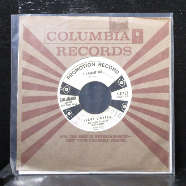 Frank Sinatra - If I Forget You 7" VG Promo Vinyl 45 Columbia 4-41133 USA 1958 - Shuga Records
