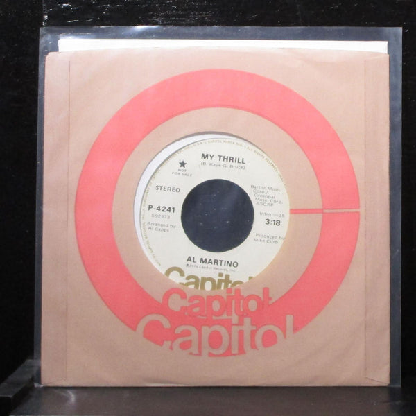 Al Martino - My Thrill / The More I See You 7" Mint- Promo Vinyl 45 Capitol 4241 - Shuga Records