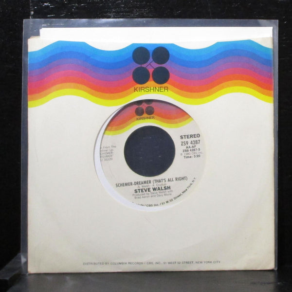 Steve Walsh - Schemer-Dreamer / Just How It Feels 7" Mint- Vinyl 45 ZS9 4287 USA - Shuga Records