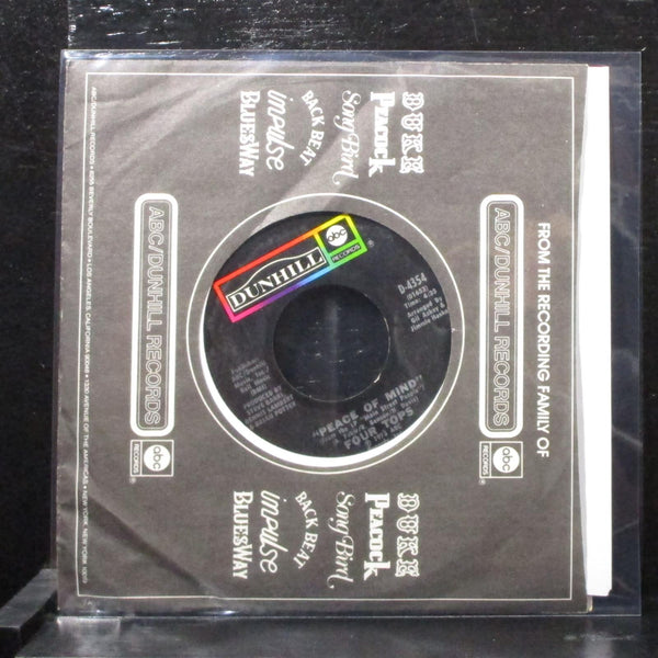 Four Tops - Are You Man Enough / Peace Of Mind 7" Mint- Vinyl 45 D-4354 USA 1973 - Shuga Records