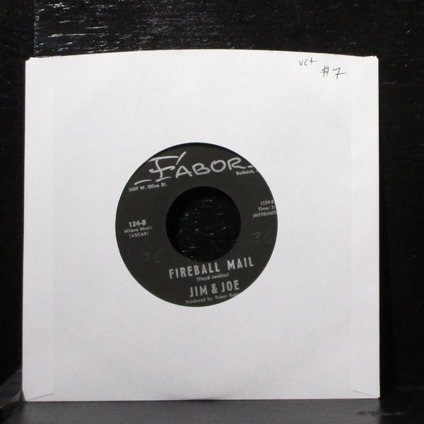 Jim & Joe - Fireball Mail / Daisy Mae 7" VG+ Vinyl 45 Fabor 124 USA 1963 - Shuga Records